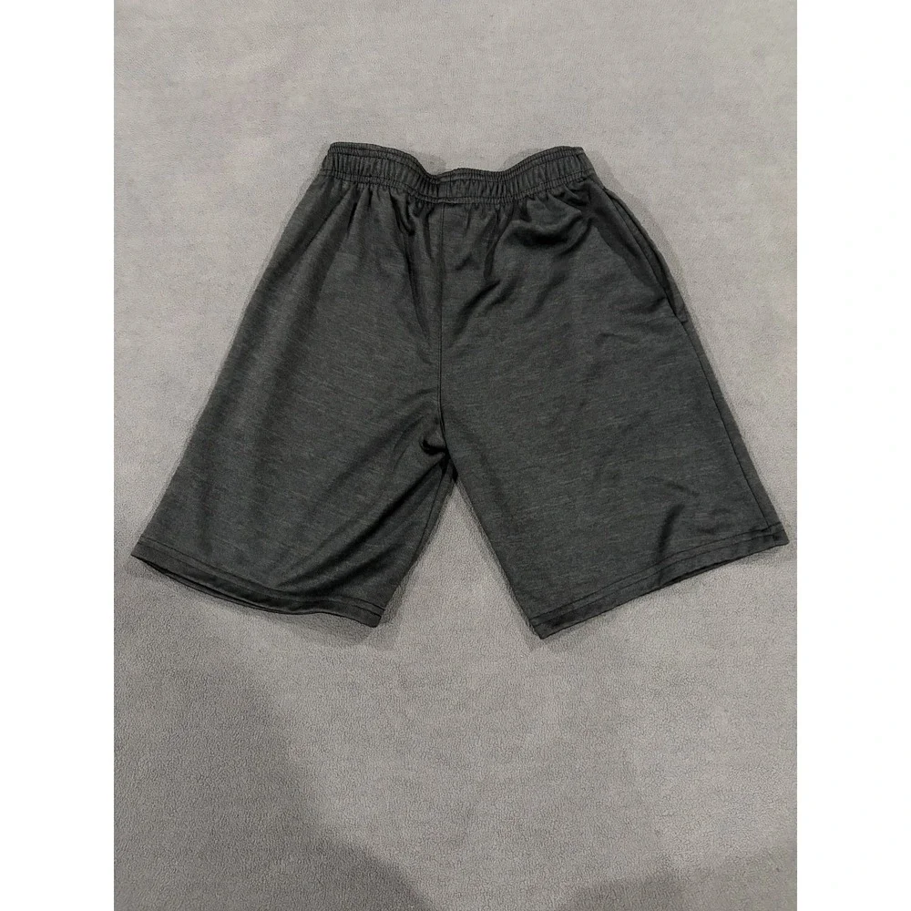 NBA Basketball Shorts Boys (14-16) Heather Gray Logo Pockets Drawstring Running
